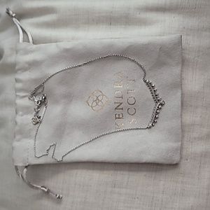 Kendra Scott Vern Pendant Necklace Silver Crystal